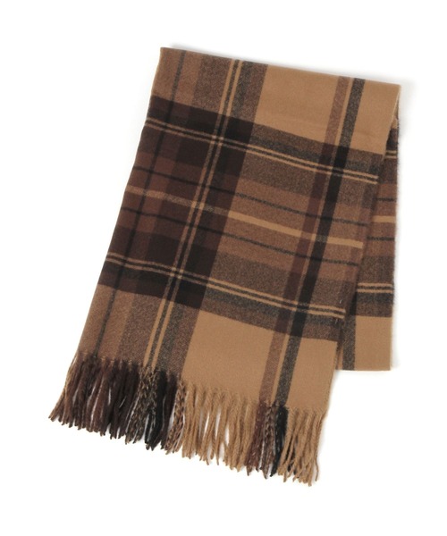 BAYFLOW(ベイフロー)の「カシミヤタッチチェックストール(ストール/ショール・レディース・グレー/ライトブラウン/ネイビー/ブラウン・FREE)」の9枚目の写真