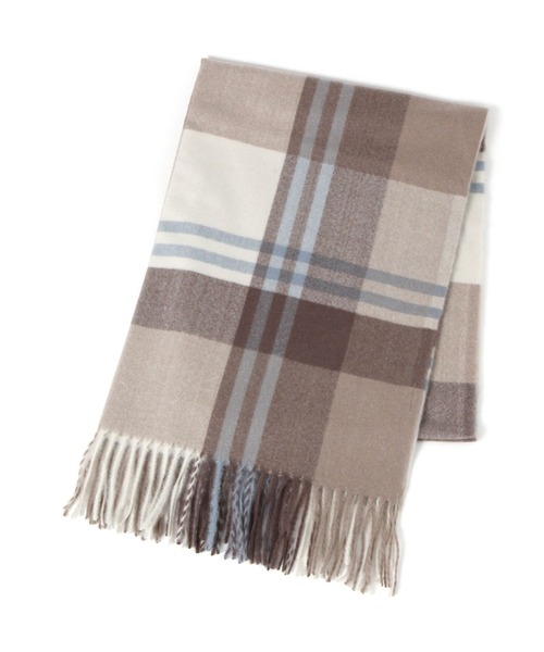 BAYFLOW(ベイフロー)の「カシミヤタッチチェックストール(ストール/ショール・レディース・グレー/ライトブラウン/ネイビー/ブラウン・FREE)」の10枚目の写真