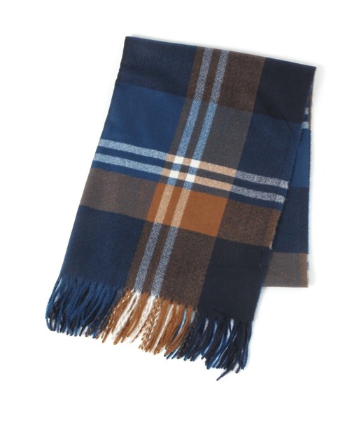 BAYFLOW(ベイフロー)の「カシミヤタッチチェックストール(ストール/ショール・レディース・グレー/ライトブラウン/ネイビー/ブラウン・FREE)」の11枚目の写真