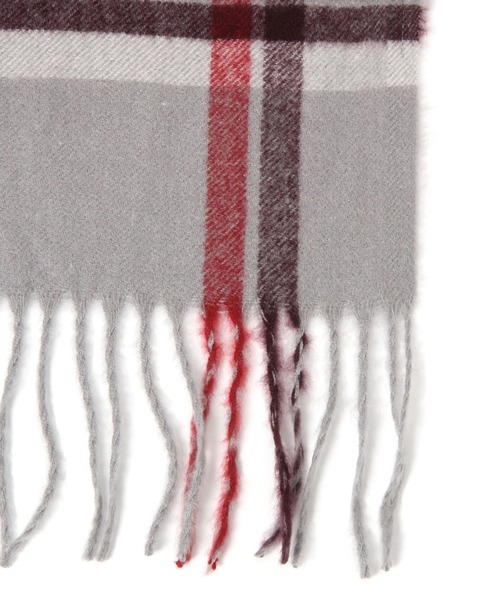 BAYFLOW(ベイフロー)の「カシミヤタッチチェックストール(ストール/ショール・レディース・グレー/ライトブラウン/ネイビー/ブラウン・FREE)」の16枚目の写真