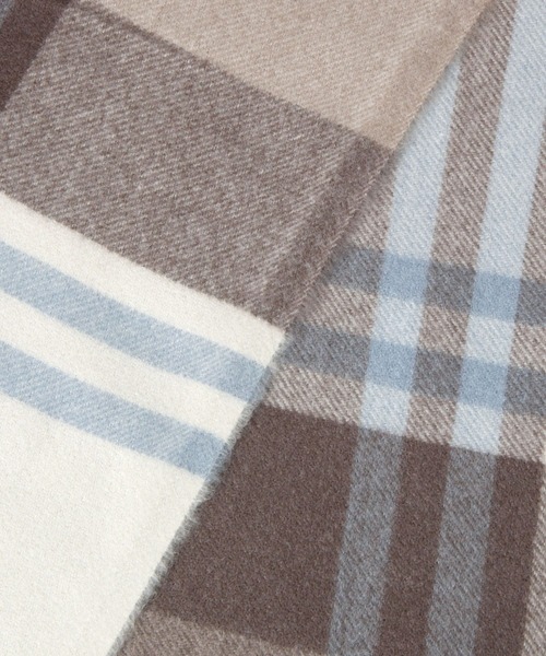 BAYFLOW(ベイフロー)の「カシミヤタッチチェックストール(ストール/ショール・レディース・グレー/ライトブラウン/ネイビー/ブラウン・FREE)」の21枚目の写真