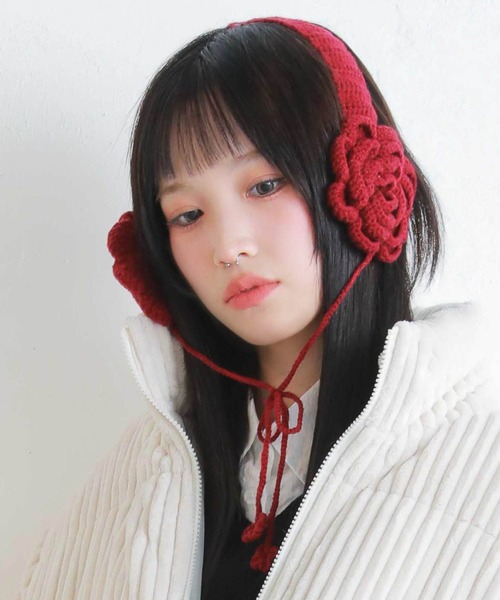 508.ファッション　椿　イヤーマフ（レッド） イヤーマフ（レッド系）一覧 - WEAR