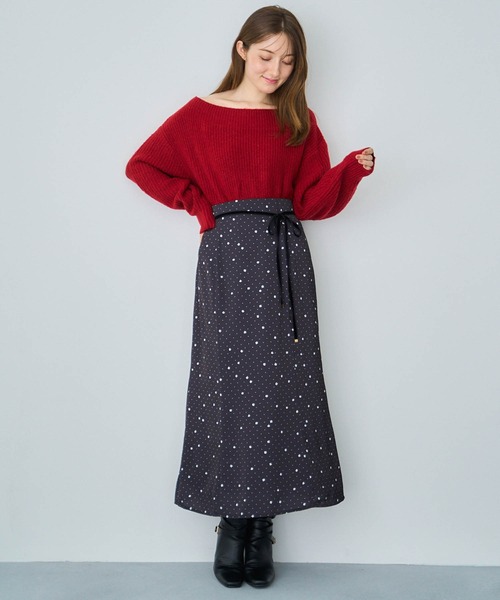 NOELA(ノエラ)の「2WAYオフショルニット(ニット/セーター・レディース・オフホワイト/レッド/サックスブルー・フリー)」の11枚目の写真