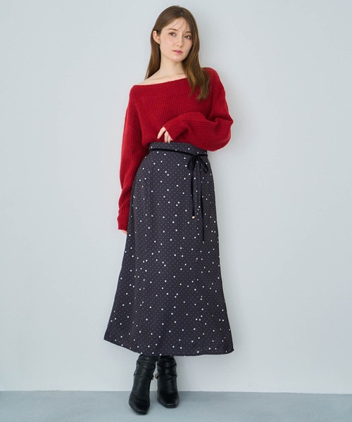 NOELA(ノエラ)の「2WAYオフショルニット(ニット/セーター・レディース・オフホワイト/レッド/サックスブルー・フリー)」の13枚目の写真