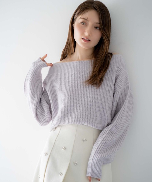 2WAYオフショルニット