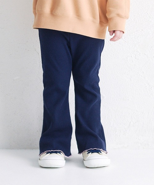 MIKI HOUSE(ミキハウス)の「【WEB限定】リブニットフレアパンツ(その他パンツ・キッズ・ネイビー/ホワイト/ピンク/イエロー・120cm/110cm/100cm/90cm/80cm/130cm)」の3枚目の写真