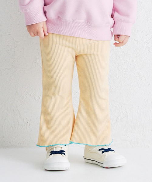MIKI HOUSE(ミキハウス)の「【WEB限定】リブニットフレアパンツ(その他パンツ・キッズ・ネイビー/ホワイト/ピンク/イエロー・120cm/110cm/100cm/90cm/80cm/130cm)」の4枚目の写真