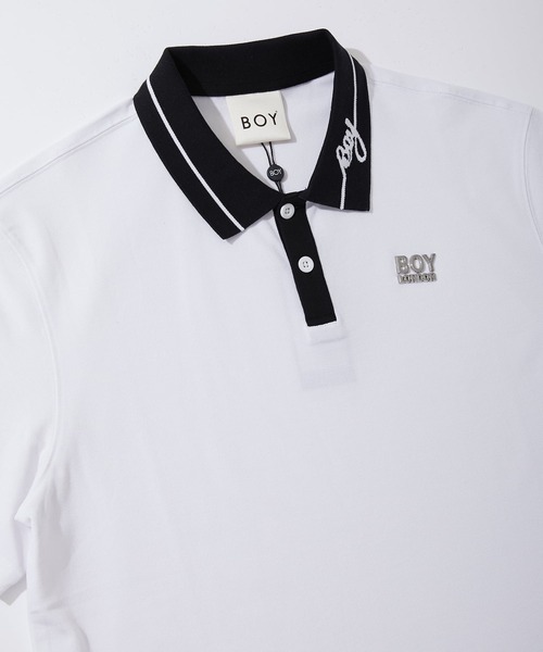 BOY LONDON（ボーイロンドン）の「【BOY LONDON】BICOLOR POLO SHIRT（ポロシャツ・メンズ・ホワイト・MEDIUM/LARGE/X-LARGE）」の5枚目の写真