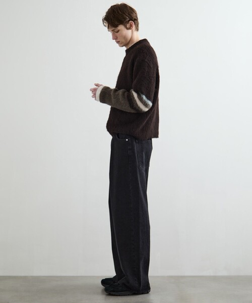 PUBLIC TOKYO(パブリックトウキョウ)の「グラデーションソフトモヘアニット(ニット/セーター・メンズ・ブラック/ブラウン/ベージュ・1/2)」の9枚目の写真