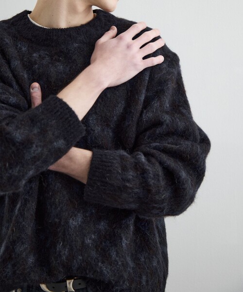 PUBLIC TOKYO(パブリックトウキョウ)の「グラデーションソフトモヘアニット(ニット/セーター・メンズ・ブラック/ブラウン/ベージュ・1/2)」の16枚目の写真