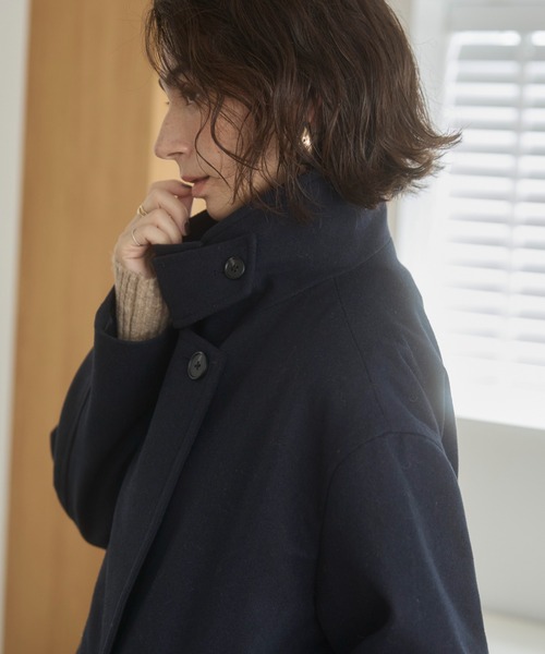 セール】2WAY スタンドカラーハーフコート（ピーコート）｜ANGIE