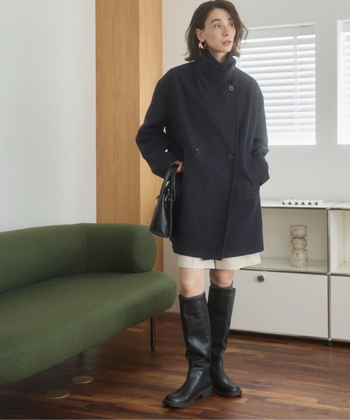 セール】2WAY スタンドカラーハーフコート（ピーコート）｜ANGIE
