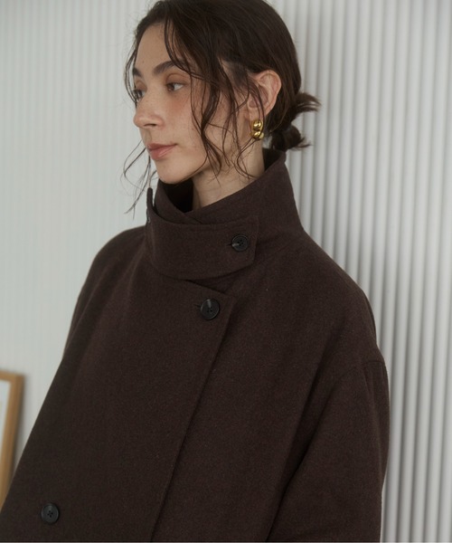 セール】2WAY スタンドカラーハーフコート（ピーコート）｜ANGIE