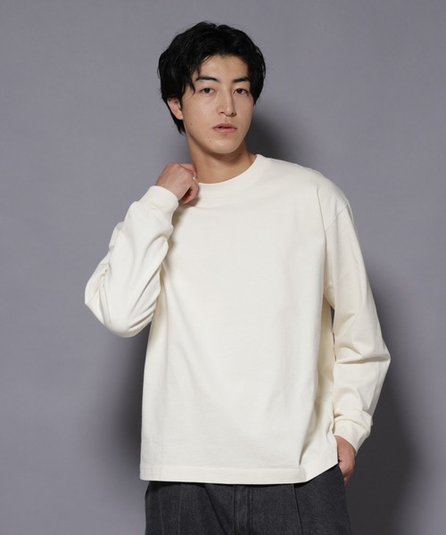 NANO universe（ナノユニバース）の「ヘビーオンスワイドプルオーバー 長袖（Tシャツ/カットソー・メンズ・チャコール/ネイビー/レッド/オフホワイト・FREE）」の3枚目の写真
