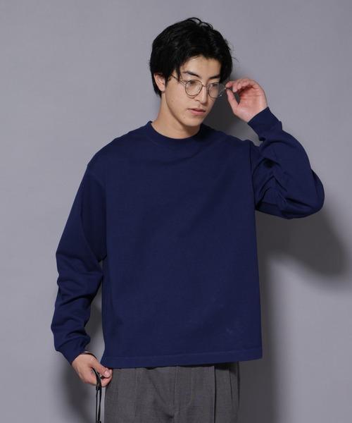 NANO universe（ナノユニバース）の「ヘビーオンスワイドプルオーバー 長袖（Tシャツ/カットソー・メンズ・チャコール/ネイビー/レッド/オフホワイト・FREE）」の19枚目の写真