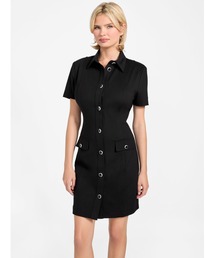 Guess | Short Sleeves Olga Chemisier Mini Dress ワンピース(ワンピース)