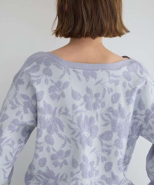 YECCA VECCA（イェッカヴェッカ）の「フラワー柄ふくれジャガードニット（ニット/セーター・レディース・アイボリー/チャコールグレー/ラベンダー・FREE）」の20枚目の写真