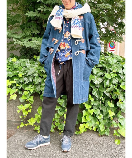 カールヘルムKarlHelmutデニム フリースリバーシブル コート