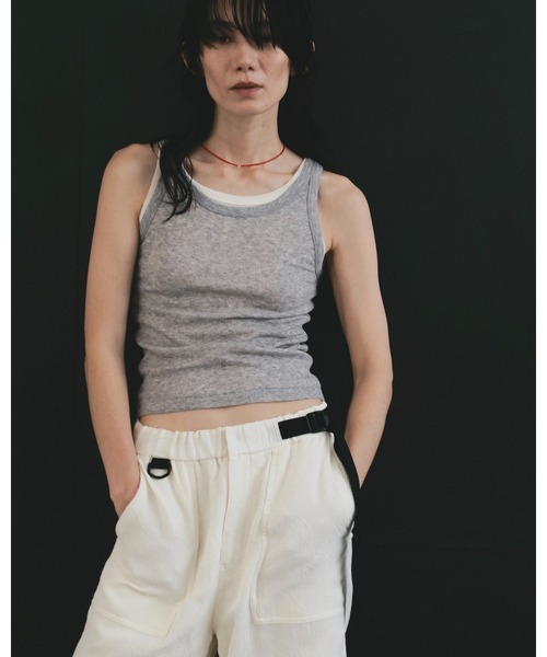 anuke（アンヌーク）の「Wool Rib Tanktop（タンクトップ・レディース・ブラウン/グレー/アイボリー・FREE）」の7枚目の写真