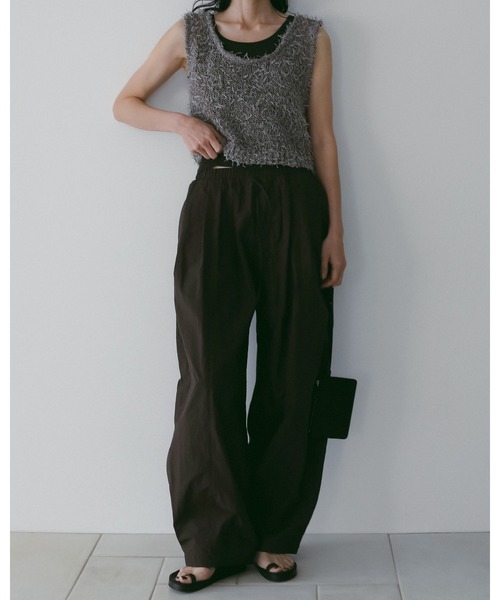 anuke（アンヌーク）の「Wool Rib Tanktop（タンクトップ・レディース・ブラウン/グレー/アイボリー・FREE）」の12枚目の写真