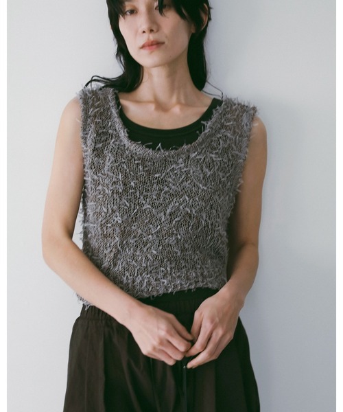 anuke（アンヌーク）の「Wool Rib Tanktop（タンクトップ・レディース・ブラウン/グレー/アイボリー・FREE）」の13枚目の写真