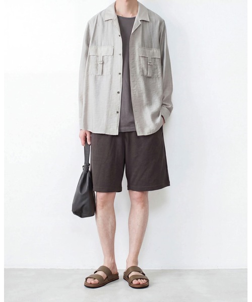 ATTACHMENT（アタッチメント）の「スムースレザー スライドサンダル / SMOOTH LEATHER SLIDE SANDAL（サンダル・メンズ・ブラック/カーキブラウン・43/42/41）」の12枚目の写真