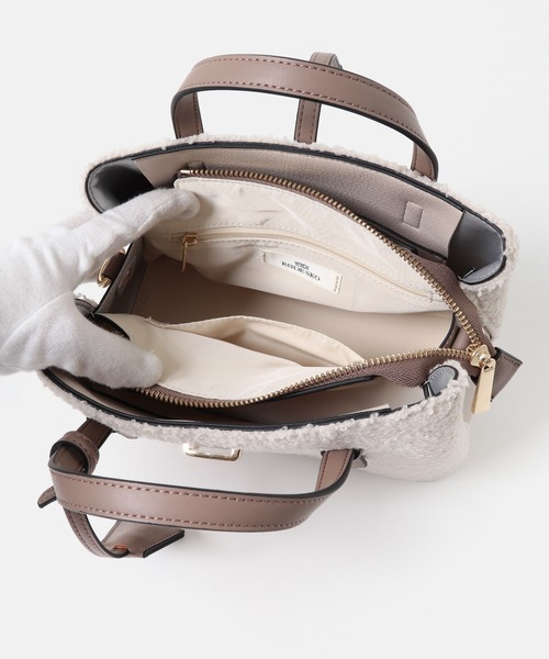 RODE SKO(ロデスコ)の「チャーム付ボアミニバッグ(ハンドバッグ・レディース・グレー/オフホワイト・ONE)」の22枚目の写真