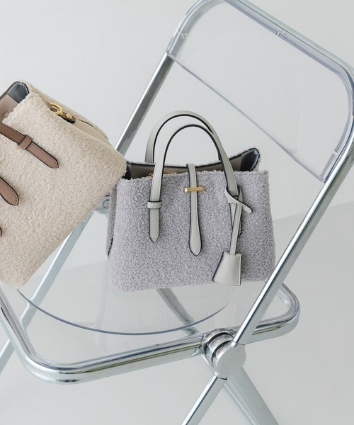 RODE SKO(ロデスコ)の「チャーム付ボアミニバッグ(ハンドバッグ・レディース・グレー/オフホワイト・ONE)」の17枚目の写真