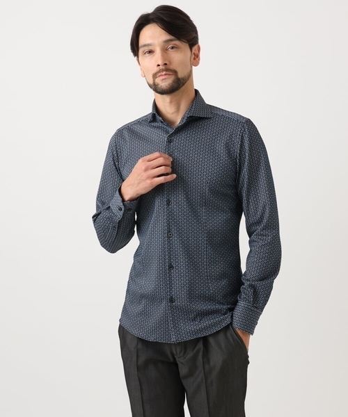 MICHEL KLEIN HOMME (ミッシェルクランオム)の「《日本製》ジャガード長袖シャツ(シャツ/ブラウス・メンズ・ライトブルー/ライトグレー/ネイビー・MEDIUM/LARGE/X-LARGE)」の10枚目の写真