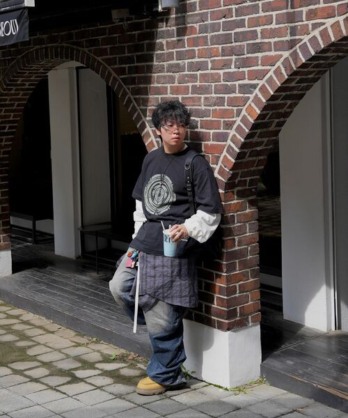 DNSR(ディーエヌエスアール)の「オーバーラップデニムパンツブルー(デニムパンツ・メンズ・その他・MEDIUM/X-LARGE/SMALL)」の2枚目の写真