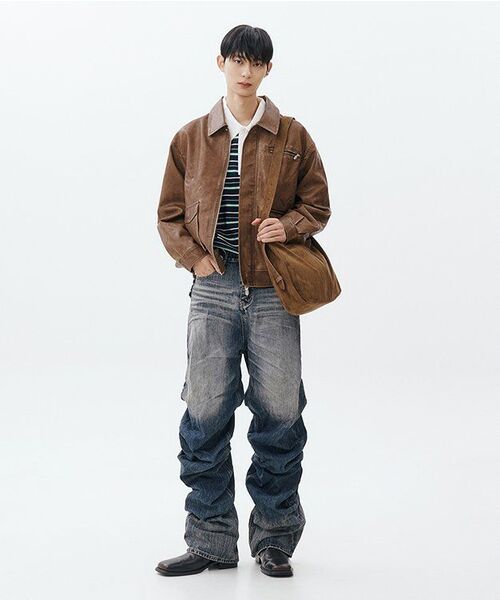 DNSR(ディーエヌエスアール)の「オーバーラップデニムパンツブルー(デニムパンツ・メンズ・その他・MEDIUM/X-LARGE/SMALL)」の13枚目の写真