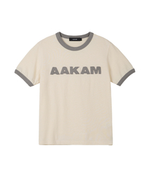 Logo Patch Ringer Top (Cream-Gray)