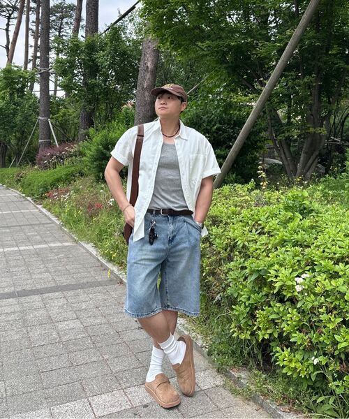 DIMITRI BLACK(ディミトリブラック)の「バイオウォッシングカーペンターバミューダデニムパンツ_ダストインディゴ(その他パンツ・レディース・その他・SMALL/MEDIUM/LARGE/X-LARGE/XX-LARGE)」の3枚目の写真