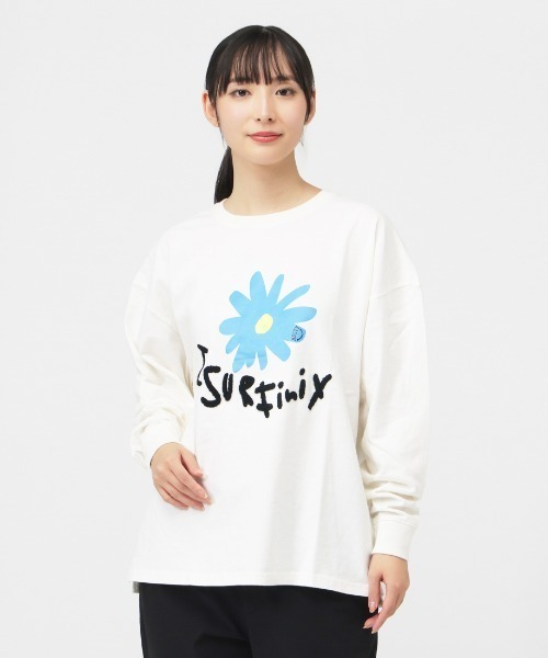 RUSTY(ラスティ)の「ラスティ RUSTY ナガソデTシャツ レディス ラスティ(Tシャツ/カットソー・レディース・ベージュ/ホワイト/ブラック・M/L)」の2枚目の写真