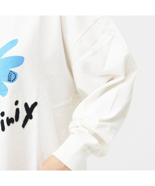 RUSTY(ラスティ)の「ラスティ RUSTY ナガソデTシャツ レディス ラスティ(Tシャツ/カットソー・レディース・ベージュ/ホワイト/ブラック・M/L)」の8枚目の写真