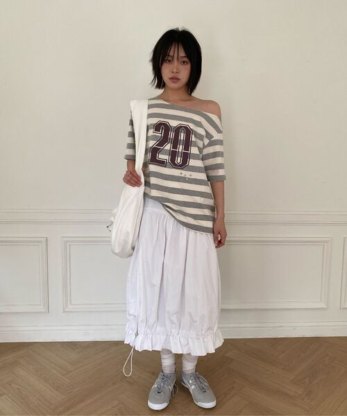 MILLO WOMEN（ミロウーマン）の「ストリングバルーンミディスカート[ホワイト]（スカート・レディース・その他・SMALL/MEDIUM）」の8枚目の写真