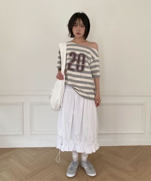 MILLO WOMEN（ミロウーマン）の「ストリングバルーンミディスカート[ホワイト]（スカート・レディース・その他・SMALL/MEDIUM）」の10枚目の写真