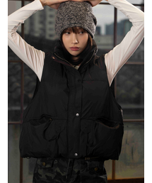 THE GREEN LAB（ザグリーンラボ）の「Overfit padded vest [black]（ダウンベスト）」