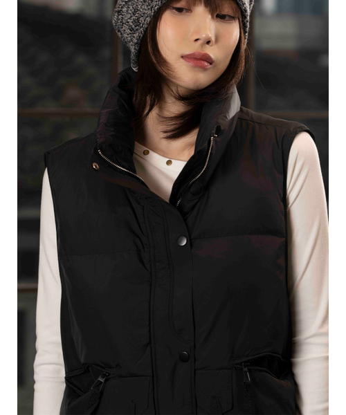 セール】オーバーサイズダウンベスト [ブラック]（ダウンベスト）｜THE