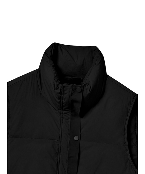 セール】オーバーサイズダウンベスト [ブラック]（ダウンベスト）｜THE