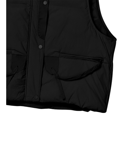 セール】オーバーサイズダウンベスト [ブラック]（ダウンベスト）｜THE