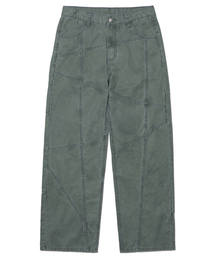 NOMANUAL（NOMANUAL）の「DIAGONAL LINE PANTS - WASHED KHAKI（その他パンツ・メンズ）」