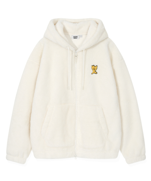 Wacky WiLLy(ワッキーウィリー)の「フラッフィーフードジャケットクリーム(その他アウター・レディース・その他・X-SMALL/SMALL/MEDIUM/LARGE/X-LARGE)」の2枚目の写真