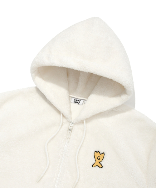 Wacky WiLLy(ワッキーウィリー)の「フラッフィーフードジャケットクリーム(その他アウター・レディース・その他・X-SMALL/SMALL/MEDIUM/LARGE/X-LARGE)」の4枚目の写真