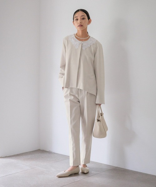 LOWRYS FARM（ローリーズファーム）の「ｄａｙｍｅクルージャケット　628131（テーラードジャケット・レディース・アイボリー/ネイビー・MEDIUM/LARGE）」の4枚目の写真