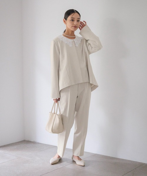 LOWRYS FARM（ローリーズファーム）の「ｄａｙｍｅクルージャケット　628131（テーラードジャケット・レディース・アイボリー/ネイビー・MEDIUM/LARGE）」の5枚目の写真