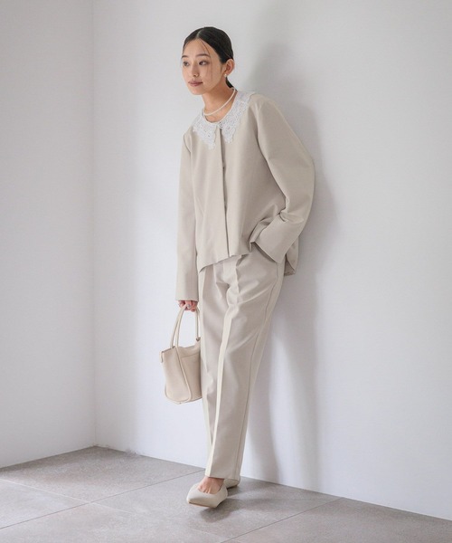 LOWRYS FARM（ローリーズファーム）の「ｄａｙｍｅクルージャケット　628131（テーラードジャケット・レディース・アイボリー/ネイビー・MEDIUM/LARGE）」の8枚目の写真