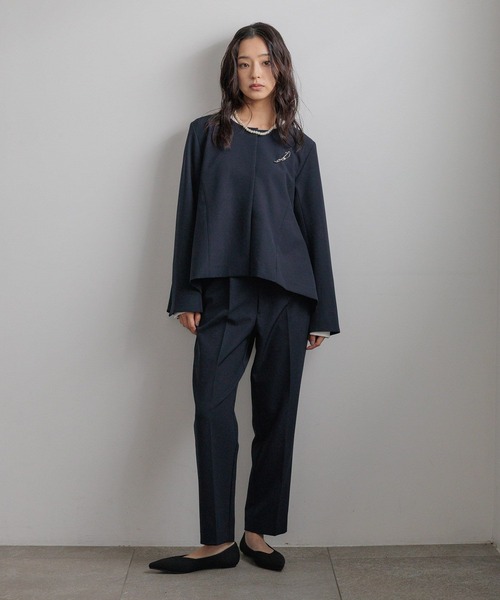 LOWRYS FARM（ローリーズファーム）の「ｄａｙｍｅクルージャケット　628131（テーラードジャケット・レディース・アイボリー/ネイビー・MEDIUM/LARGE）」の14枚目の写真