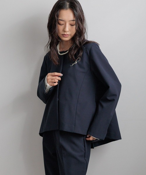 LOWRYS FARM（ローリーズファーム）の「ｄａｙｍｅクルージャケット　628131（テーラードジャケット・レディース・アイボリー/ネイビー・MEDIUM/LARGE）」の16枚目の写真