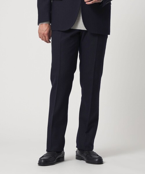 A DAY IN THE LIFE UNITED ARROWS(アデイインザライフユナイテッドアローズ)の「フラノ ノープリーツ スラックス-セットアップ対応-<A DAY IN THE LIFE>(スラックス・メンズ・グレー系/ライトグレー/ネイビー・S/L/XL/M)」の3枚目の写真